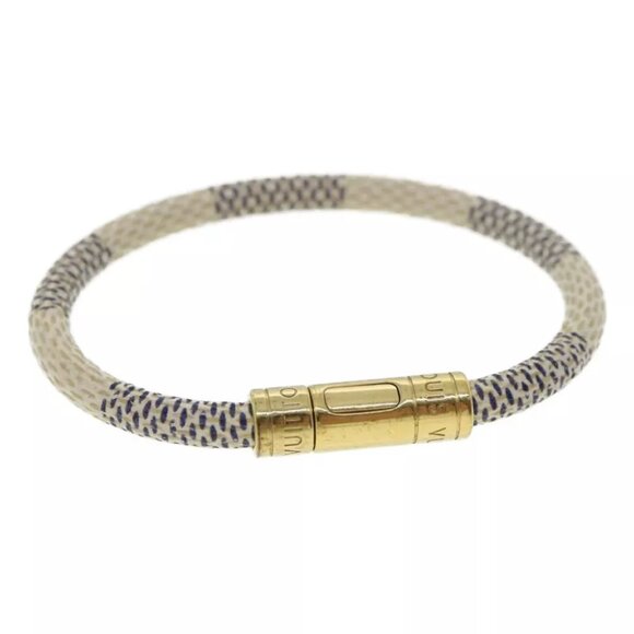 LOUIS VUITTON Damier Azur Bracelet keep it Bracelet M6138E LV Auth am3307 - Picture 1 of 7